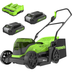 Tondeuse sans fil Greenworks GD24X2LM36K2x