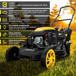 Image du fabricant 2 du Craftfull Tondeuse Gazon Thermique CR-196-30