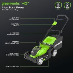 Image du fabricant 2 du Greenworks G40LM41K2X tondeuse