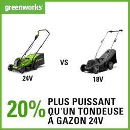 Image du fabricant 2 du Greenworks GD24LM33K2 tondeuse sans fil