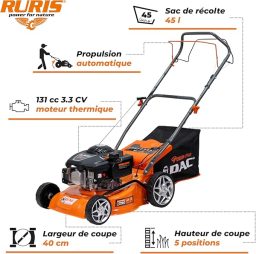 Image du fabricant 3 du RURIS Tondeuse Gazon Thermique DAC 110XLS
