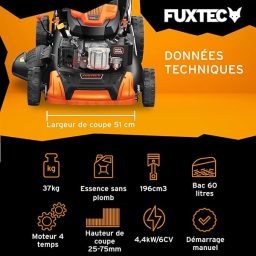 Image du fabricant 3 du FUXTEC Tondeuse Thermique FX-RM5196