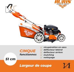 Image du fabricant 3 du RURIS Tondeuse à Gazon Thermique RX444S