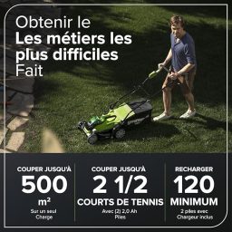 Image du fabricant 3 du Tondeuse Greenworks 40V sans fil