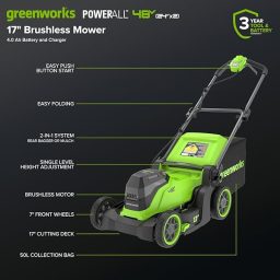 Image du fabricant 3 du Tondeuse Greenworks batterie 48V