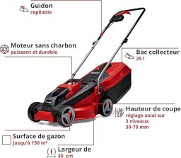 Image du fabricant 4 du Einhell Tondeuse Gazon sans Fil