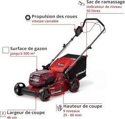 Image du fabricant 4 du Einhell Tondeuse sans Fil 36V