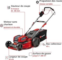 Image du fabricant 4 du Tondeuse Einhell GP-CM 36-52 S Li