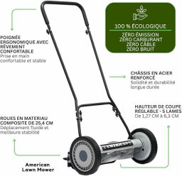 Image du fabricant 4 du Tondeuse pousse américaine 18 pouces
