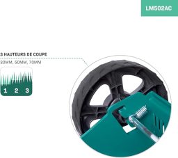 Image du fabricant 5 du VONROC Tondeuse Gazon 1300W compact