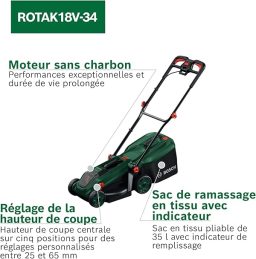 Image du fabricant 5 du Bosch Tondeuse à Gazon ROTAK18V-34