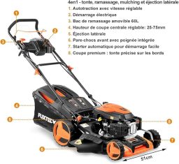 Image du fabricant 5 du FUXTEC Tondeuse Thermique FX-RM5196eSPRO