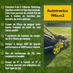 Image du fabricant 6 du Nemura Tondeuse Thermique Autotractée