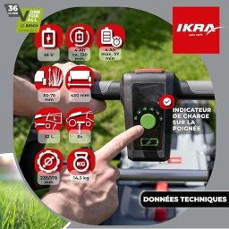 Image du fabricant 7 du IKRA 36V Tondeuse-mulcheuse compacte